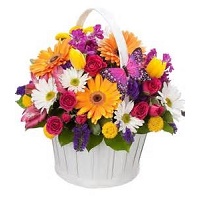 Basket of mix flowers